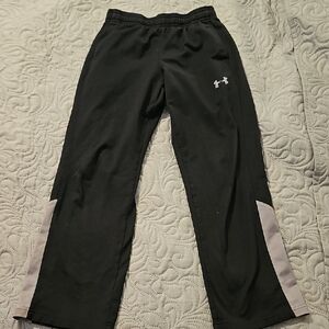 Under Armour Loose Fit Black Fleece Sweatpants with Gray Details